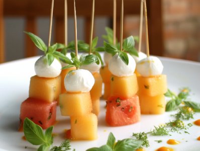 Spiedini di Melone e Mozzarella