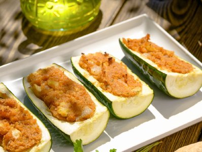 Barchette vegetariane ai fagioli