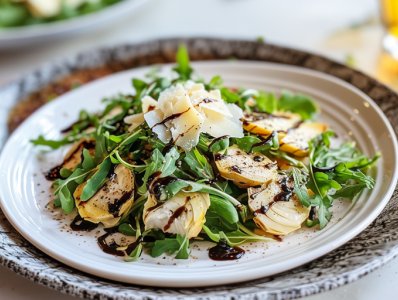 Insalata di Carciofi con Rucola, Parmigiano e Balsamico