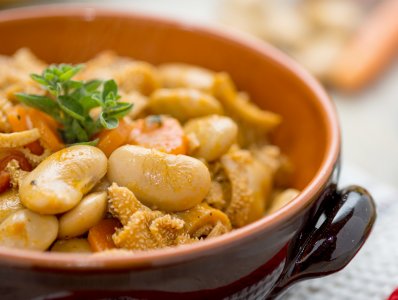Zuppa di Fagioli con Trippa e Cotenne