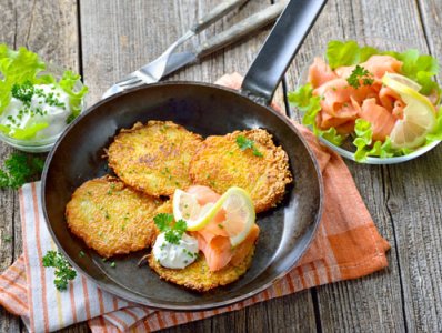 Pancakes di Patate con Salmone