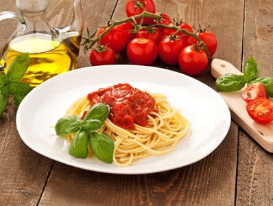 Spaghetti con Pomodorini e Basilico
