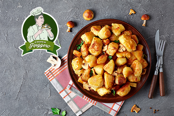 Funghi e patate al forno