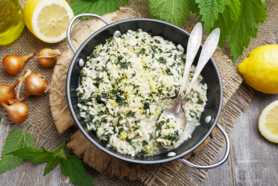 Risotto allortica e limoneortica e limone