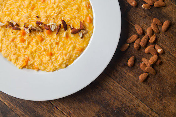 Risotto con Arancia, Zafferano e Mandorle